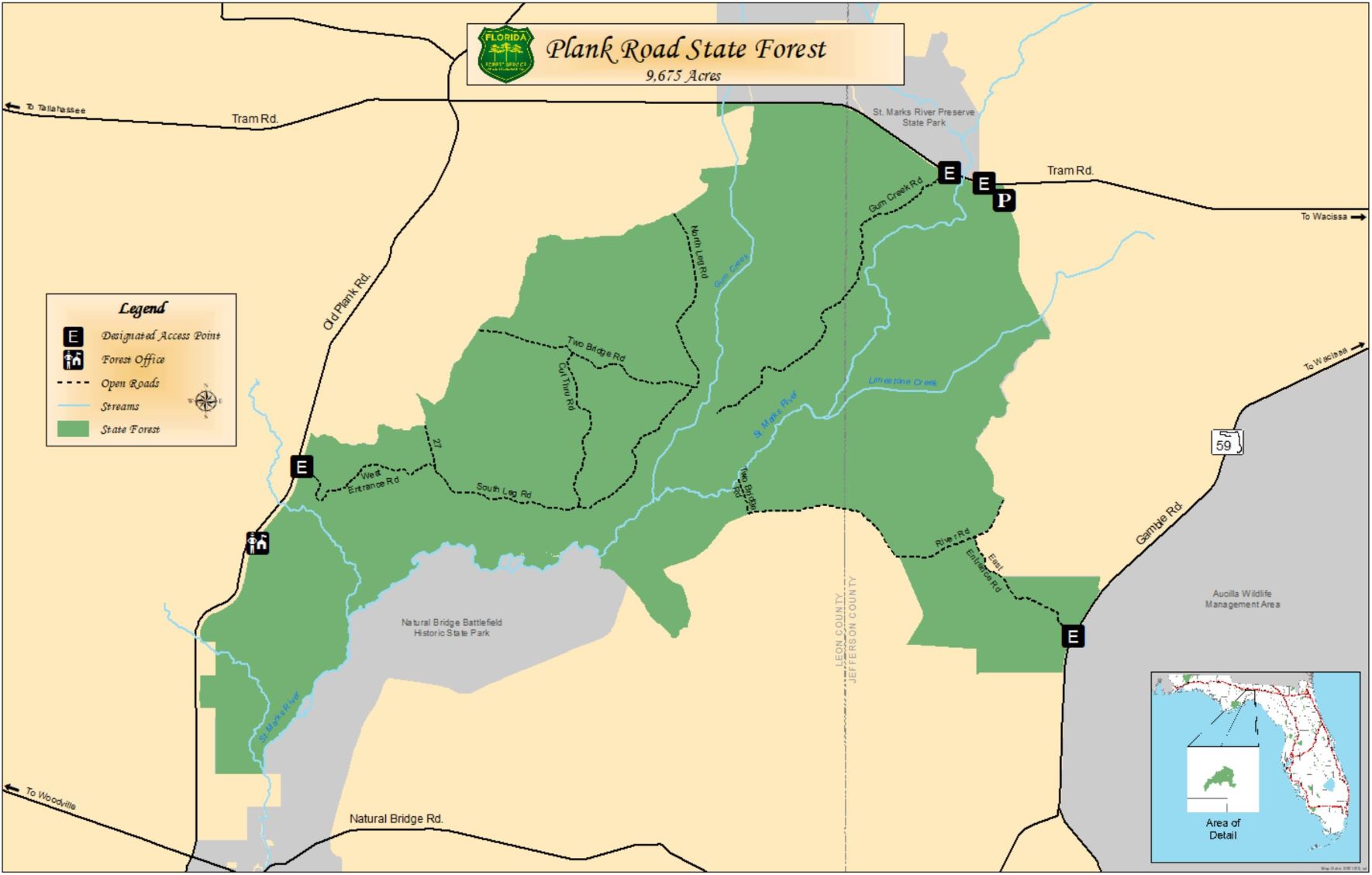 Plank Road State Forest Map